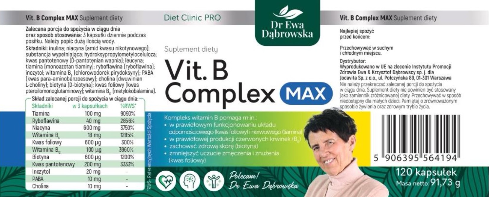 Dr Ewa Dąbrowska: Witamina B Complex Max – SygnaturaZdrowia.pl